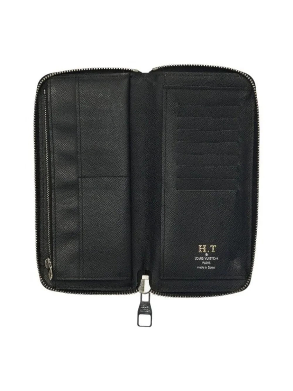 Louis Vuitton Epi Zippy Wallet Vertical Zip Around Noir Black Leather